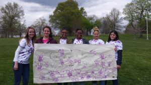 Anti-violence rally banner